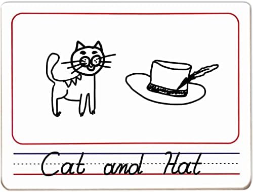 10 Pack Double Sided 9”x12” Story Lined Dry Erase Boards + Erasers