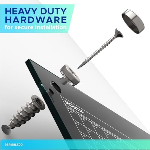 Magnetic 34"x46" Glass Whiteboard Monthly Calendar Planner