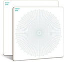 12"x12" Double-Sided Circular & Polar Grid Dry Erase Board