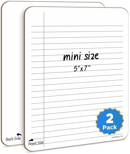 5"x7" Dry Erase College Ruled Notebook & Whiteboard (2 Pack)