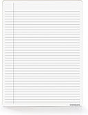 Dry Erase Notebook (2 Pack) 9"x12" Lined, Whiteboard Reverse