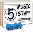 9" X 12" Double Sided Dry Erase Music Staff Lapboards (5 Pack)