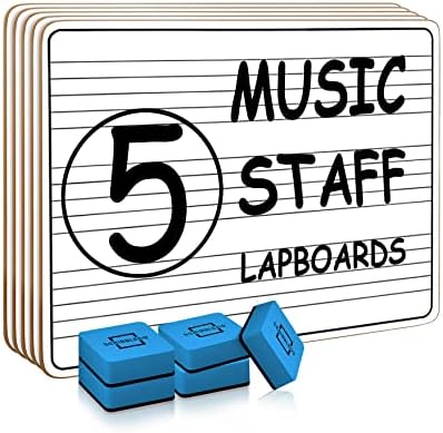 9" X 12" Double Sided Dry Erase Music Staff Lapboards (5 Pack)