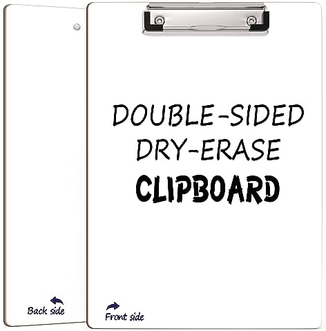 Dry Erase Clipboard Double-Sided 9"x12" White