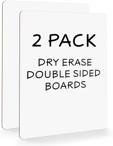9x12 Inch Small Handheld Dry Erase Boards (2 Pack)
