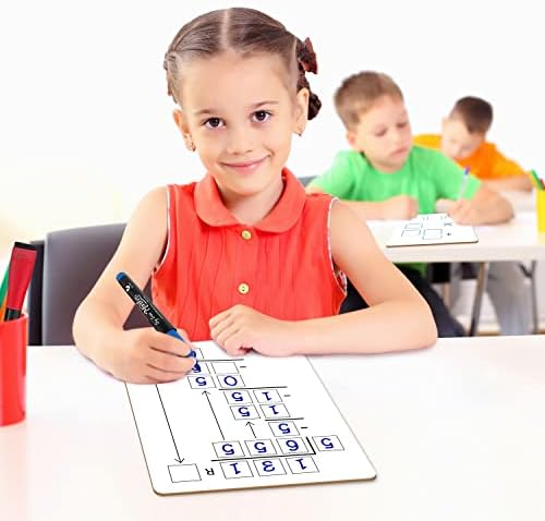 Dry Erase Multiplication Division Board 9x12 Double Sided 2x1 & 2x2 Digit