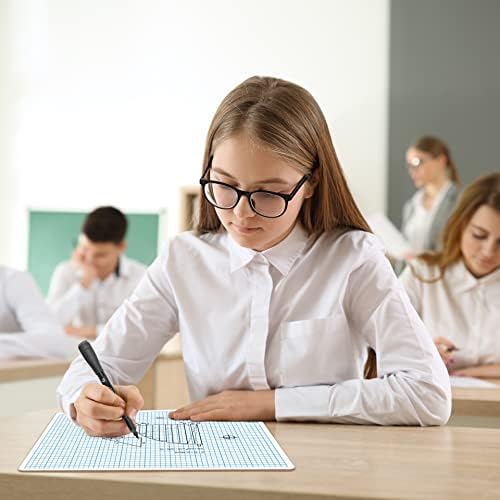 Dry Erase Graph Whiteboard 9" x 12" Double Sided with Grid