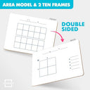 Dry Erase Ten Frame Area Model Board 9" x 12" Double Sided