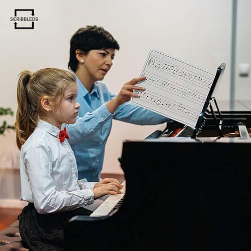 9" X 12" Double Sided Dry Erase Music Staff Whiteboard Lapboard