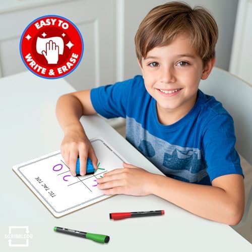 Tic Tac Toe Dry Erase Board 9x6 Inch Double-Sided Reusable