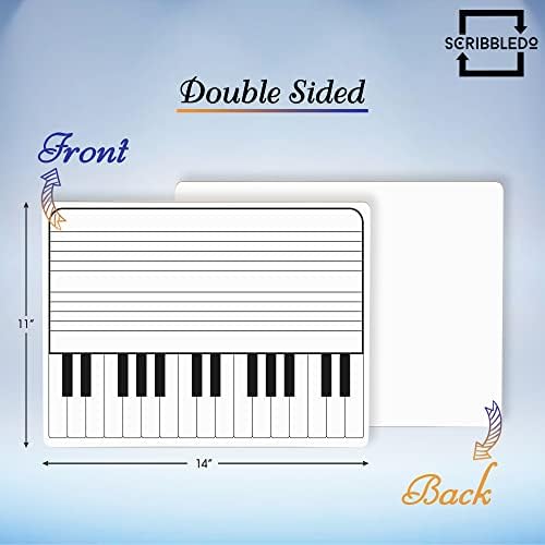 11x14 Keyboard Practice Double Sided Dry Erase Lapboard