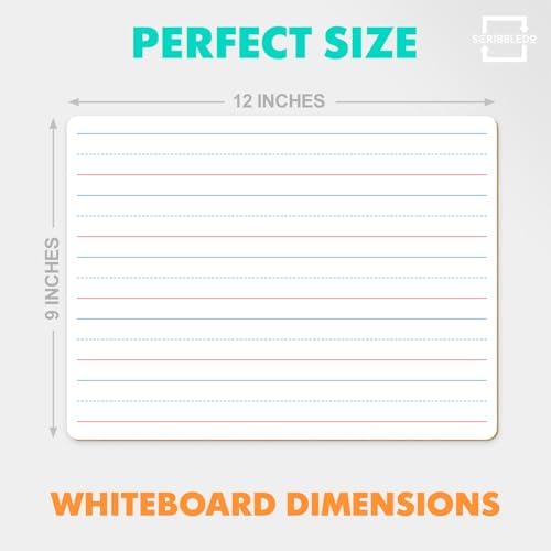 Handheld Lined Dry Erase Boards (5 Pack)