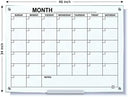 Magnetic Glass Whiteboard Monthly Planner 34”x46”