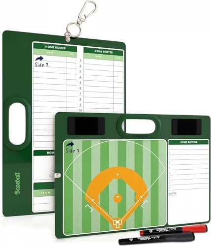 Baseball Dry Erase Lineup Board 15x10.5 Double Sided (2 Markers)