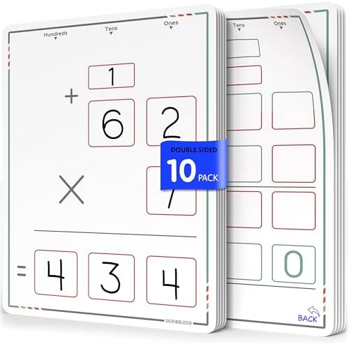 9"x12" Small White Board Dry Erase Sheets (10 Pack)