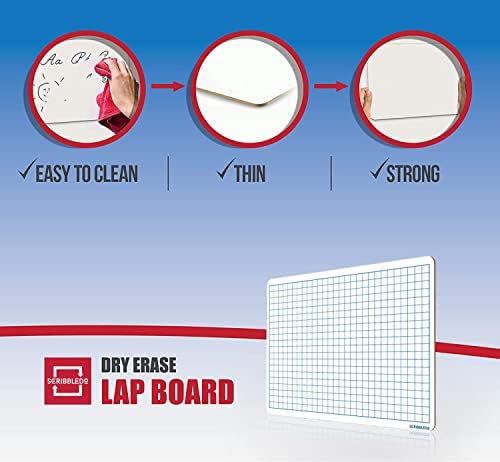 9" x 12" Double Sided Dry Erase Graph Whiteboard