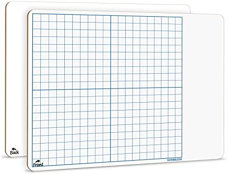 11"x14" Double Sided Dry Erase Graph Grid Whiteboard