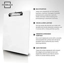 Dry Erase Clipboards Double-Sided 9"x12" White with Erasers (6 Pack)
