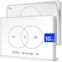 Venn Diagram Chart 9”x12” Dry Erase Sheets 10 Pack