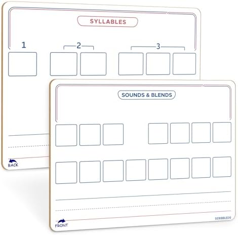 Elkonin Boxes Dry Erase Board 9x12 Inch
