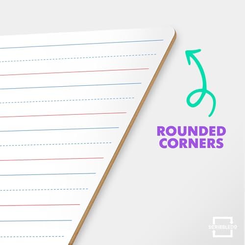 2 Pack Double Sided Lined Dry Erase Board 9x12