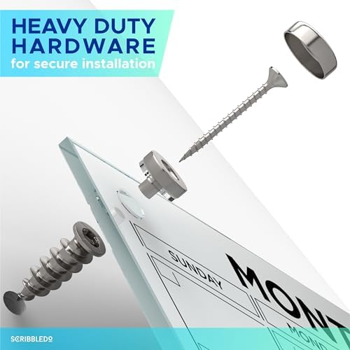 Magnetic Glass Whiteboard Monthly Planner 34”x46”