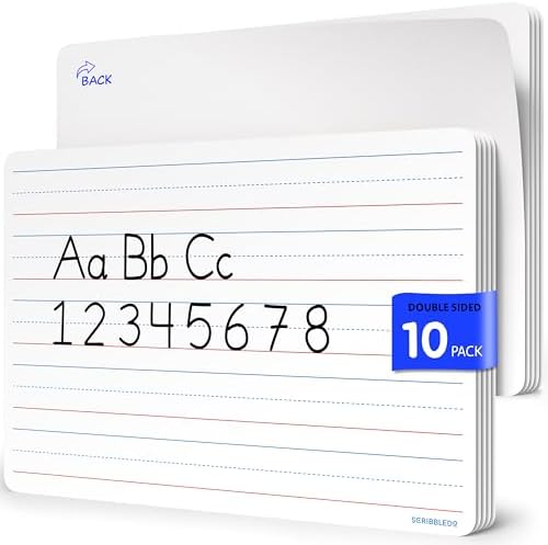9x12 Lined Dry Erase Sheets 10 Pack