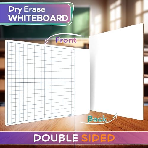 11"x14" Double Sided Dry Erase Graph Grid Whiteboard