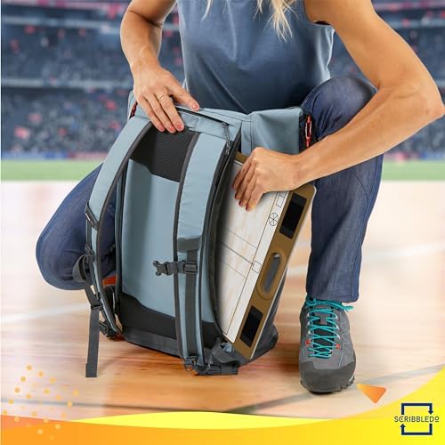 Dry Erase Volleyball Coaching Board 15x10.5” with Rotation Wheel, 2 Markers