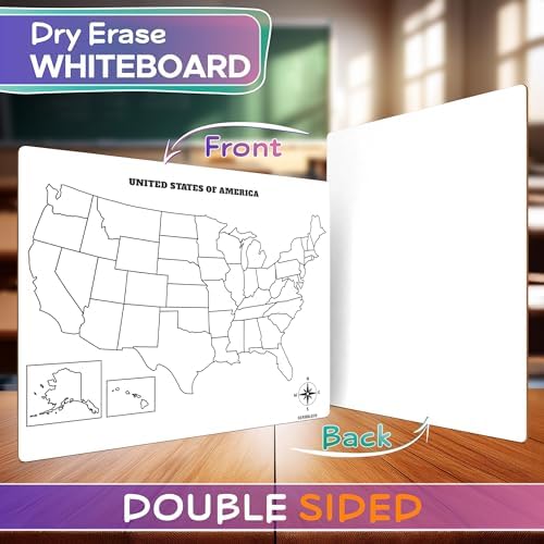 United States Map Dry Erase Board 11”x14”