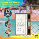 Dry Erase Volleyball Coaching Board 15x10.5” with Rotation Wheel, 2 Markers
