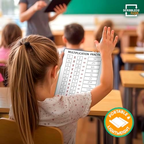 Multiplication Times Table Dry Erase Sheets 9x12 (10 Pack)