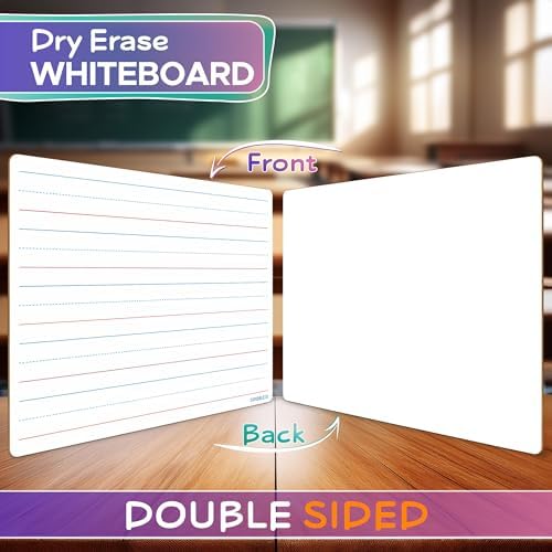 Double Sided 9”x12” Story Lined Dry Erase Whiteboard