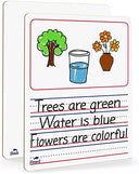 Double Sided 9”x12” Story Lined Dry Erase Whiteboard