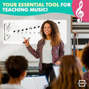 45"x17" Dry Erase Music Staff Lined Magnet