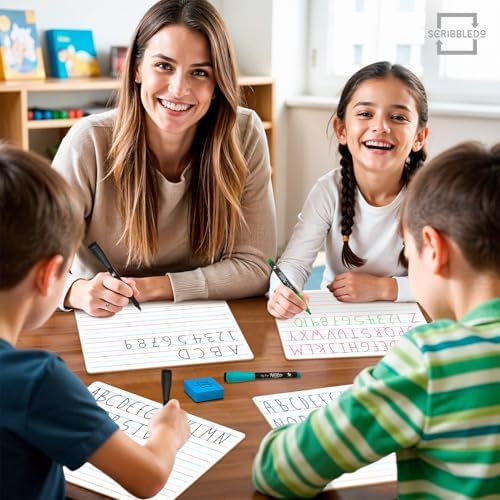 Handheld Lined Dry Erase Boards (5 Pack)
