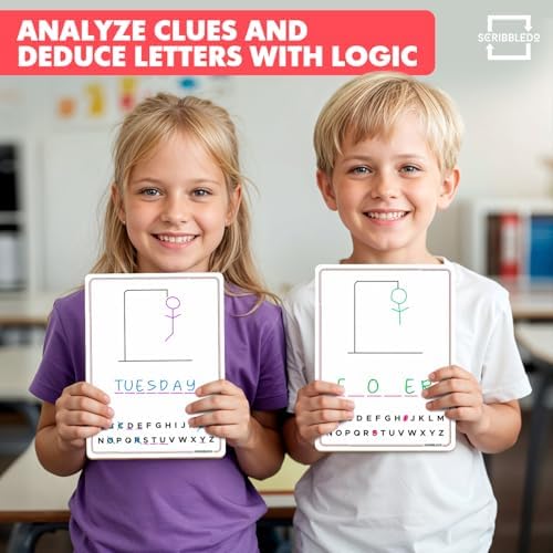 9”x12 Dry Erase Double-Sided Hangman Whiteboard