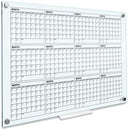 Magnetic 34”x46” Glass Whiteboard Yearly Dry Erase Calendar Planner