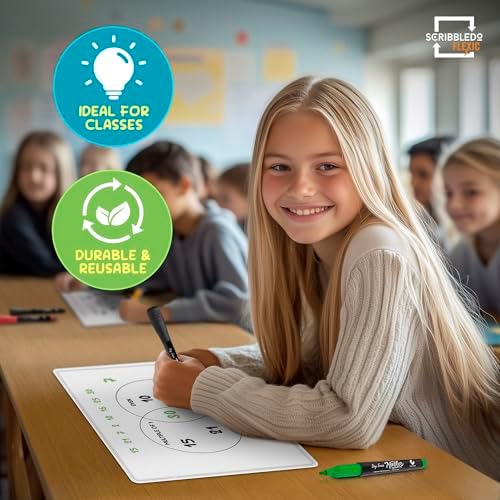 Venn Diagram Chart 9”x12” Dry Erase Sheets 10 Pack