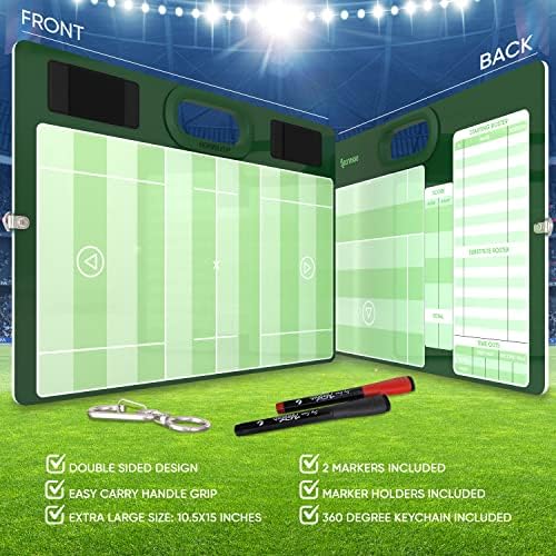 Dry Erase Lacrosse Coaching Board 15x10.5” with 2 Markers