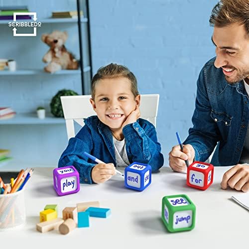 Dry Erase Blank Pocket Dice 2x2 Inches (4 Pack)
