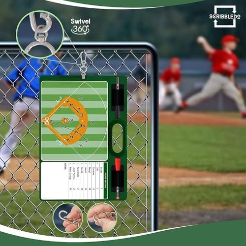 Baseball Dry Erase Lineup Board 15x10.5 Double Sided (2 Markers)