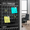 Magnetic 34”x46” Glass Whiteboard Yearly Dry Erase Calendar Planner