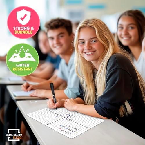 XY Graph Dry Erase Sheets 9"x12" (10 Pack)