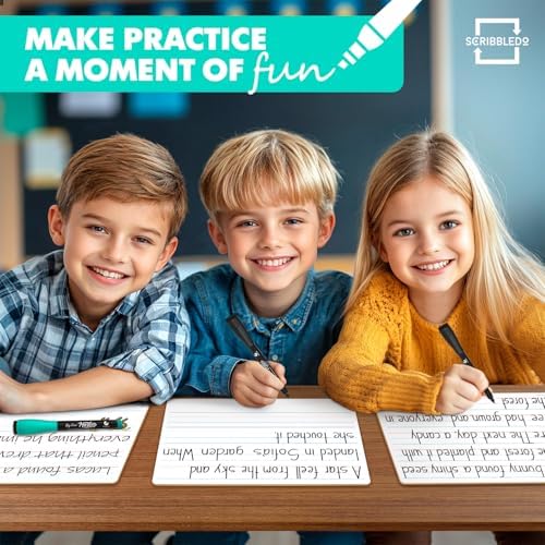 Handheld Lined Dry Erase Boards (5 Pack)