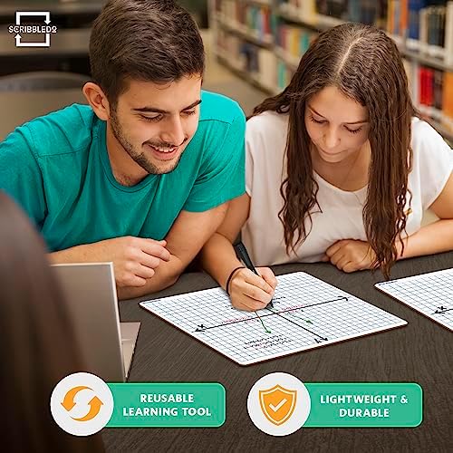 2 Pack Dry Erase XY Axis Lap Board 9”X12” Double Sided