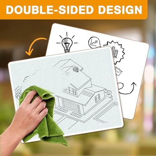 11"x14" Large Double-Sided Isometric Graph Dry Erase Board