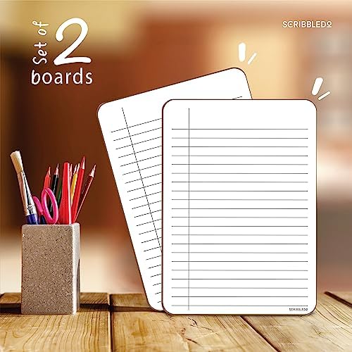 5"x7" Dry Erase College Ruled Notebook & Whiteboard (2 Pack)