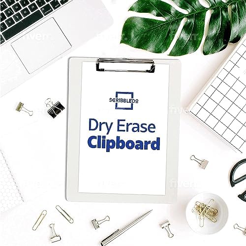 Dry Erase Clipboard Double-Sided 9"x12" White