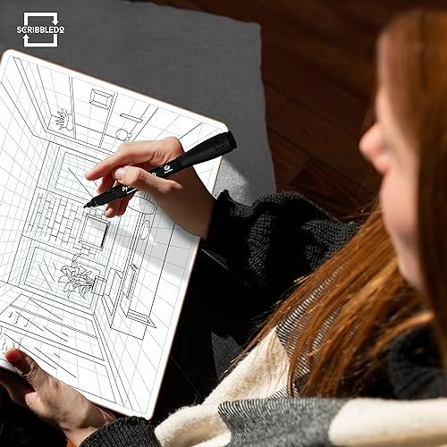 1 Point Perspective Grid 11”x14” Double-Sided Dry Erase Board